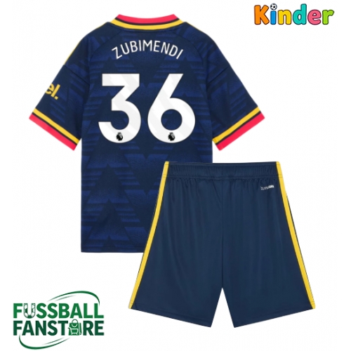 Arsenal Martin Zubimendi #36 Replik Auswärtstrikot Kinder 2026-27 Kurzarm (+ Kurze Hosen)